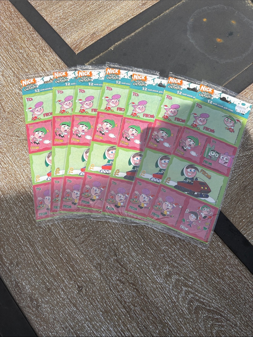 Nickelodeon Gift Tags  fairy odd parents set of 7